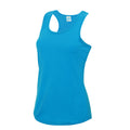 Sapphire Blue - Front - AWDis Just Cool Girlie Fit Sports Ladies Vest - Tank Top