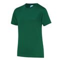 Bottle Green - Front - AWDis Just Cool Kids Unisex Sports T-Shirt