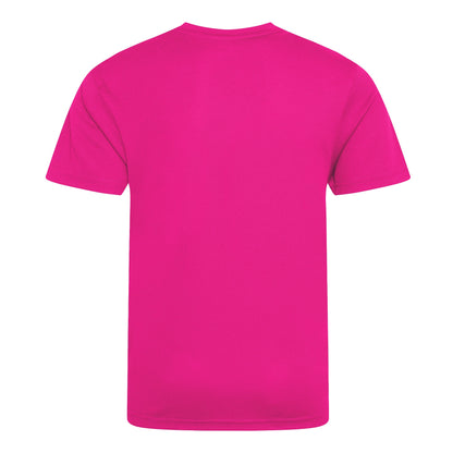 Hyper Pink - Back - Awdis Childrens-Kids Sports T-Shirt
