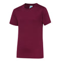Burgundy - Front - Awdis Childrens-Kids Sports T-Shirt