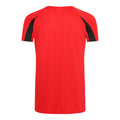 Fire Red-Jet Black - Back - AWDis Just Cool Kids Unisex Contrast Plain Sports T-Shirt