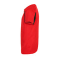 Fire Red-Jet Black - Side - AWDis Just Cool Kids Unisex Contrast Plain Sports T-Shirt