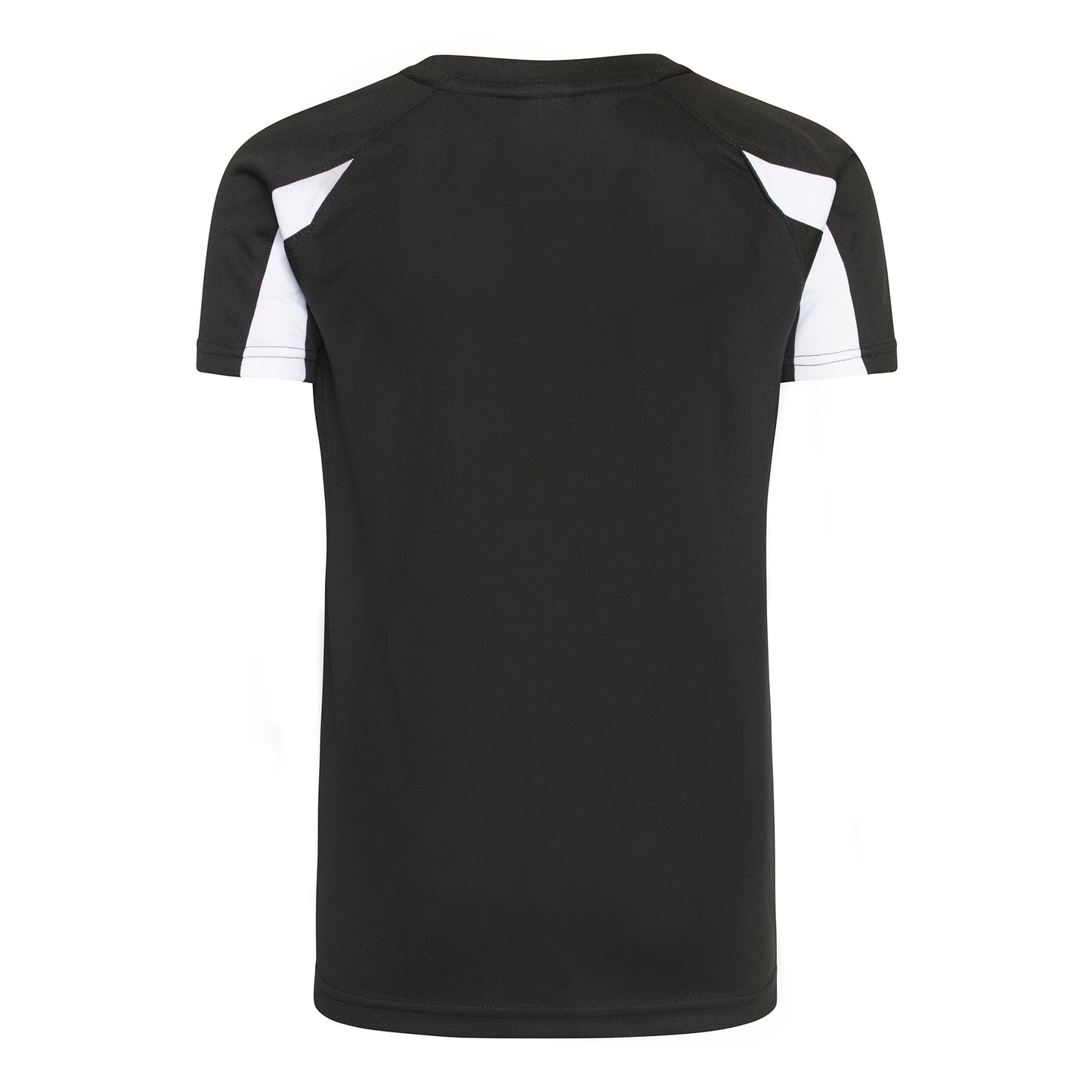 Jet Black-Arctic White - Back - AWDis Just Cool Kids Unisex Contrast Plain Sports T-Shirt