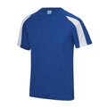 Royal Blue-Arctic White - Front - AWDis Just Cool Kids Unisex Contrast Plain Sports T-Shirt