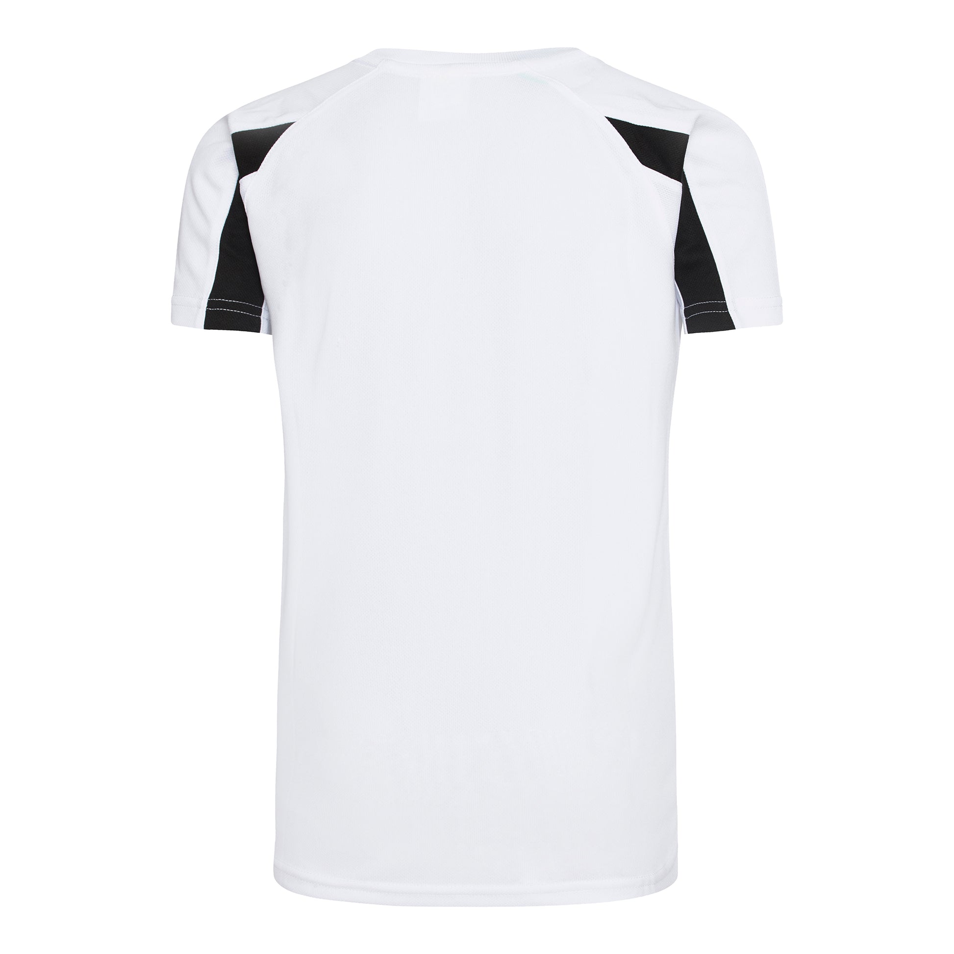 Arctic White-Jet Black - Back - AWDis Just Cool Kids Unisex Contrast Plain Sports T-Shirt