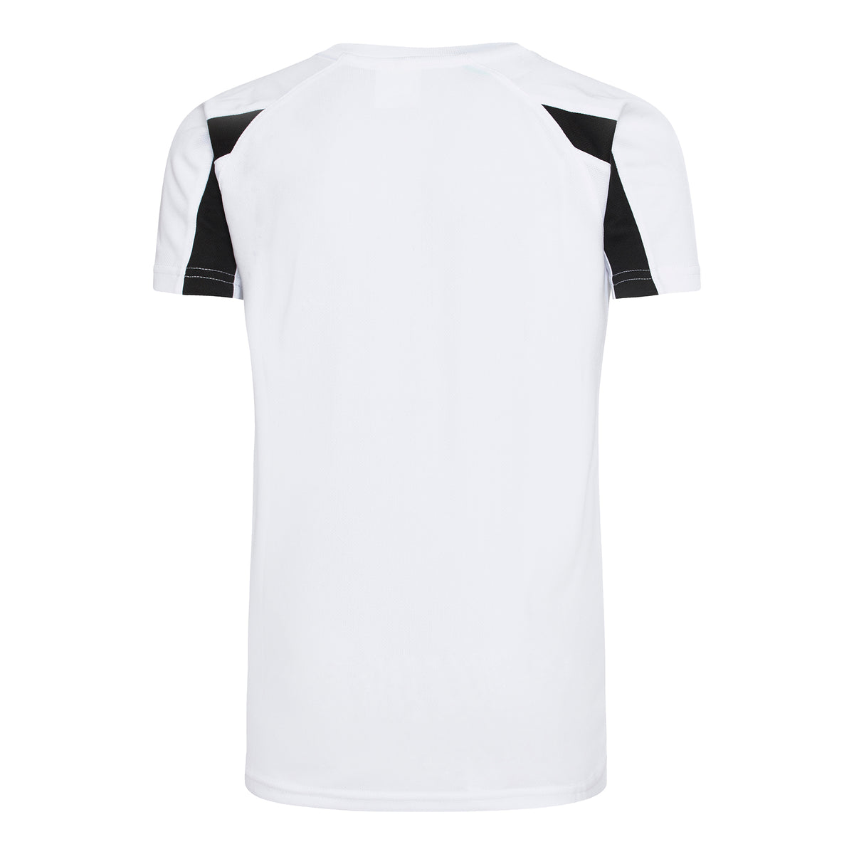 Arctic White-Jet Black - Back - AWDis Just Cool Kids Unisex Contrast Plain Sports T-Shirt