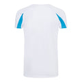 Arctic White-Sapphire Blue - Back - AWDis Just Cool Kids Unisex Contrast Plain Sports T-Shirt