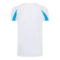 Arctic White-Sapphire Blue - Back - AWDis Just Cool Kids Unisex Contrast Plain Sports T-Shirt