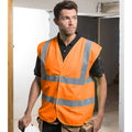 Fluorescent Orange - Back - RTY High Visibility Unisex High Vis Sleeveless Waistcoat - Vest (Pack of 2)
