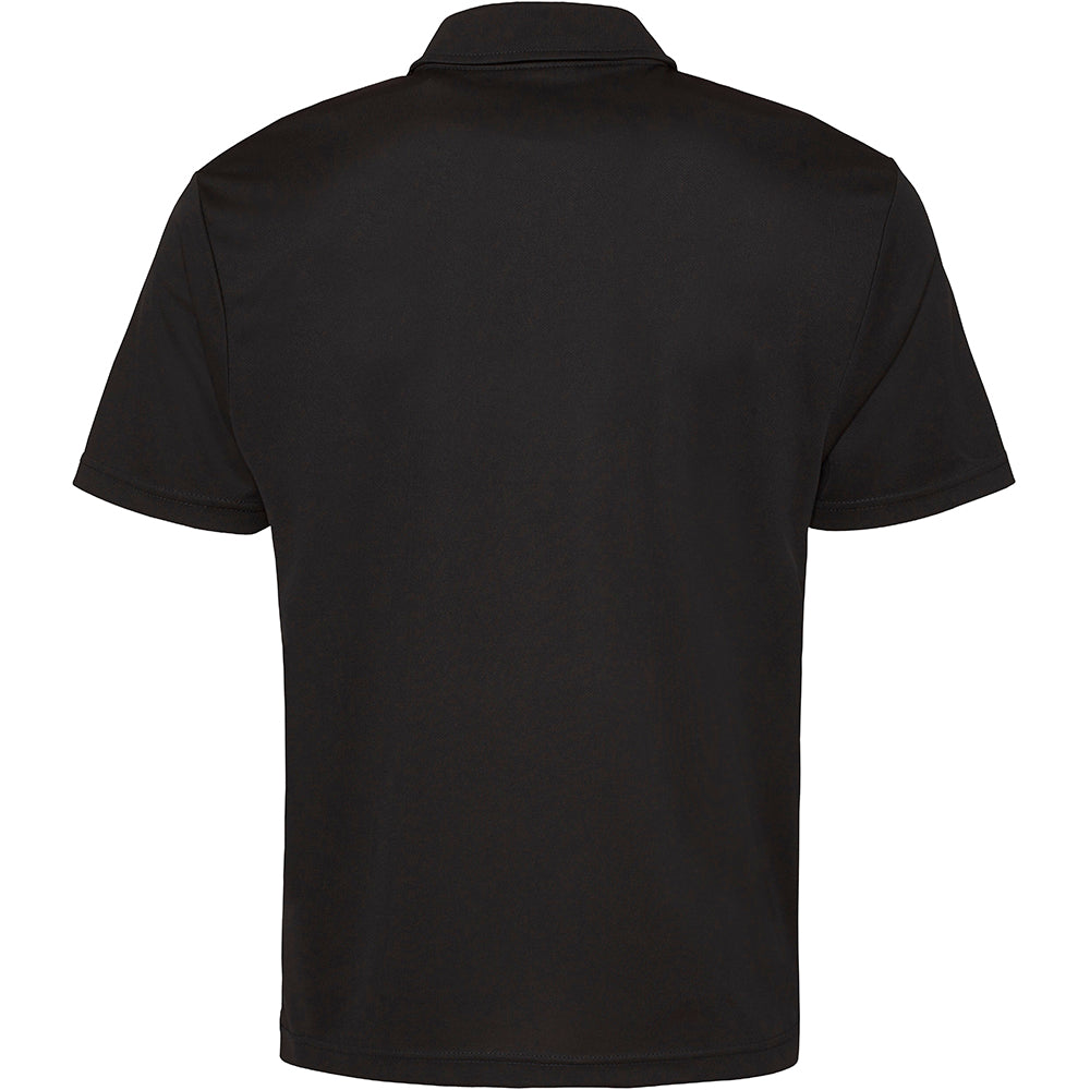 Jet Black - Back - AWDis Just Cool Mens Plain Sports Polo Shirt