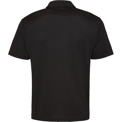 Jet Black - Back - AWDis Just Cool Mens Plain Sports Polo Shirt