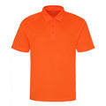 Electric Orange - Front - AWDis Just Cool Mens Plain Sports Polo Shirt