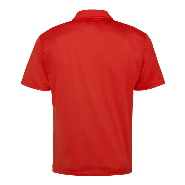 Fire Red - Back - AWDis Just Cool Mens Plain Sports Polo Shirt