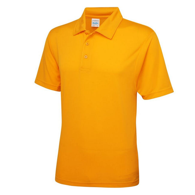 Gold - Front - AWDis Just Cool Mens Plain Sports Polo Shirt