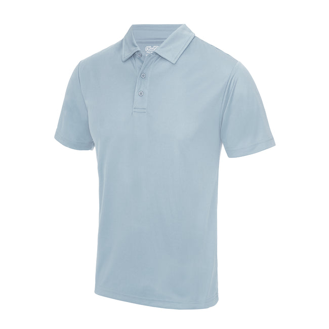 Sky Blue - Front - AWDis Just Cool Mens Plain Sports Polo Shirt