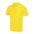 Sun Yellow - Front - AWDis Just Cool Mens Plain Sports Polo Shirt