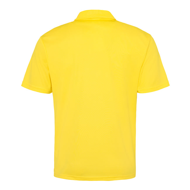 Sun Yellow - Back - AWDis Just Cool Mens Plain Sports Polo Shirt