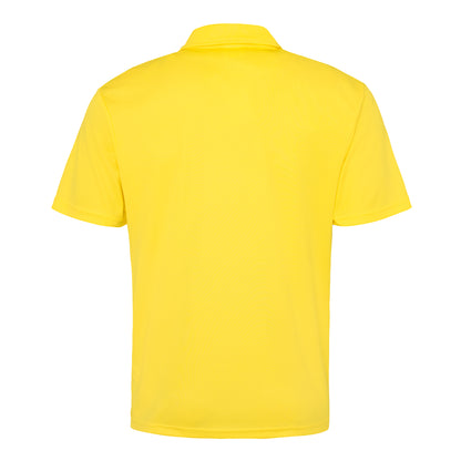 Sun Yellow - Back - AWDis Just Cool Mens Plain Sports Polo Shirt
