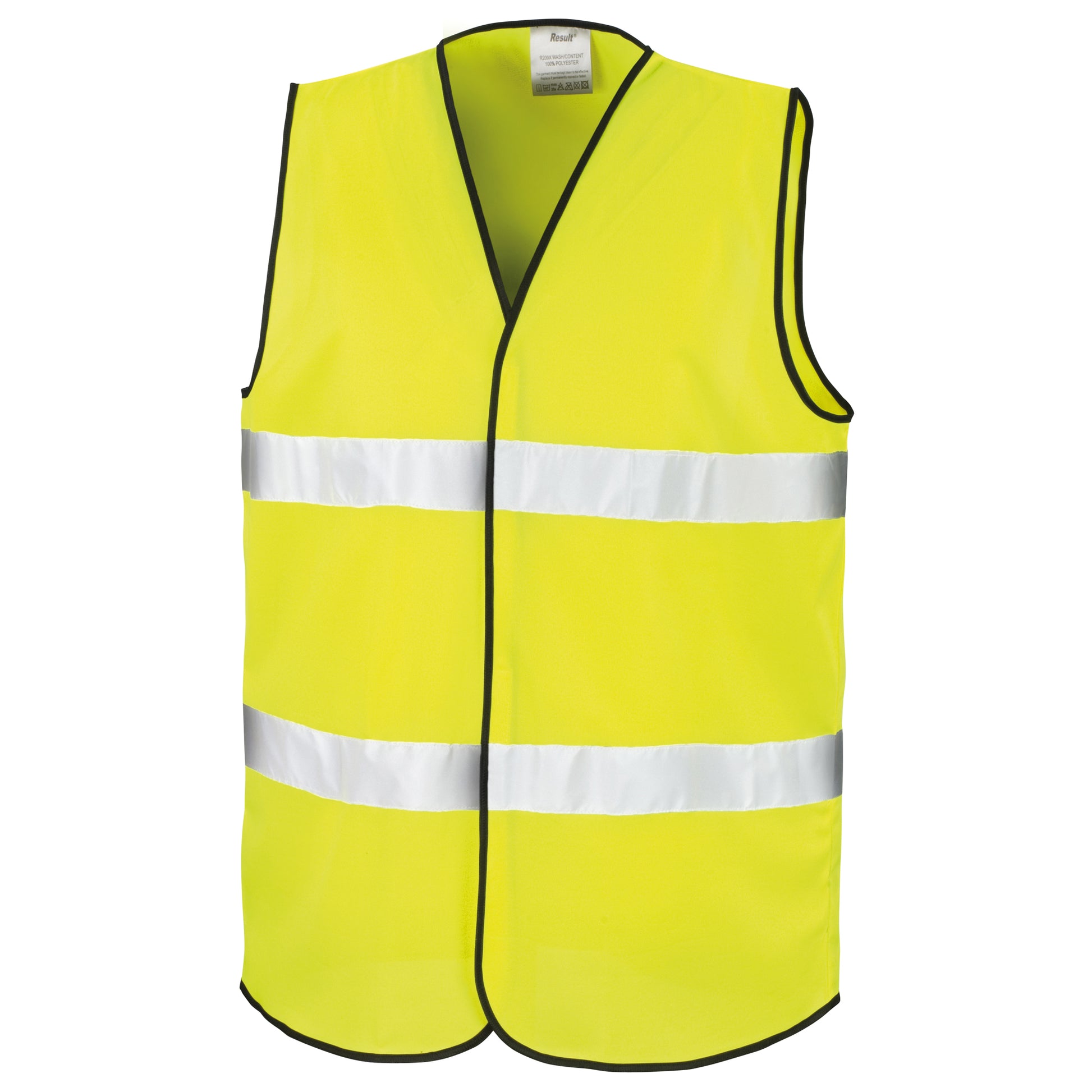 Fluorescent Yellow - Front - Result Core Adult Unisex Motorist Hi-Vis Safety Vest (Pack of 2)