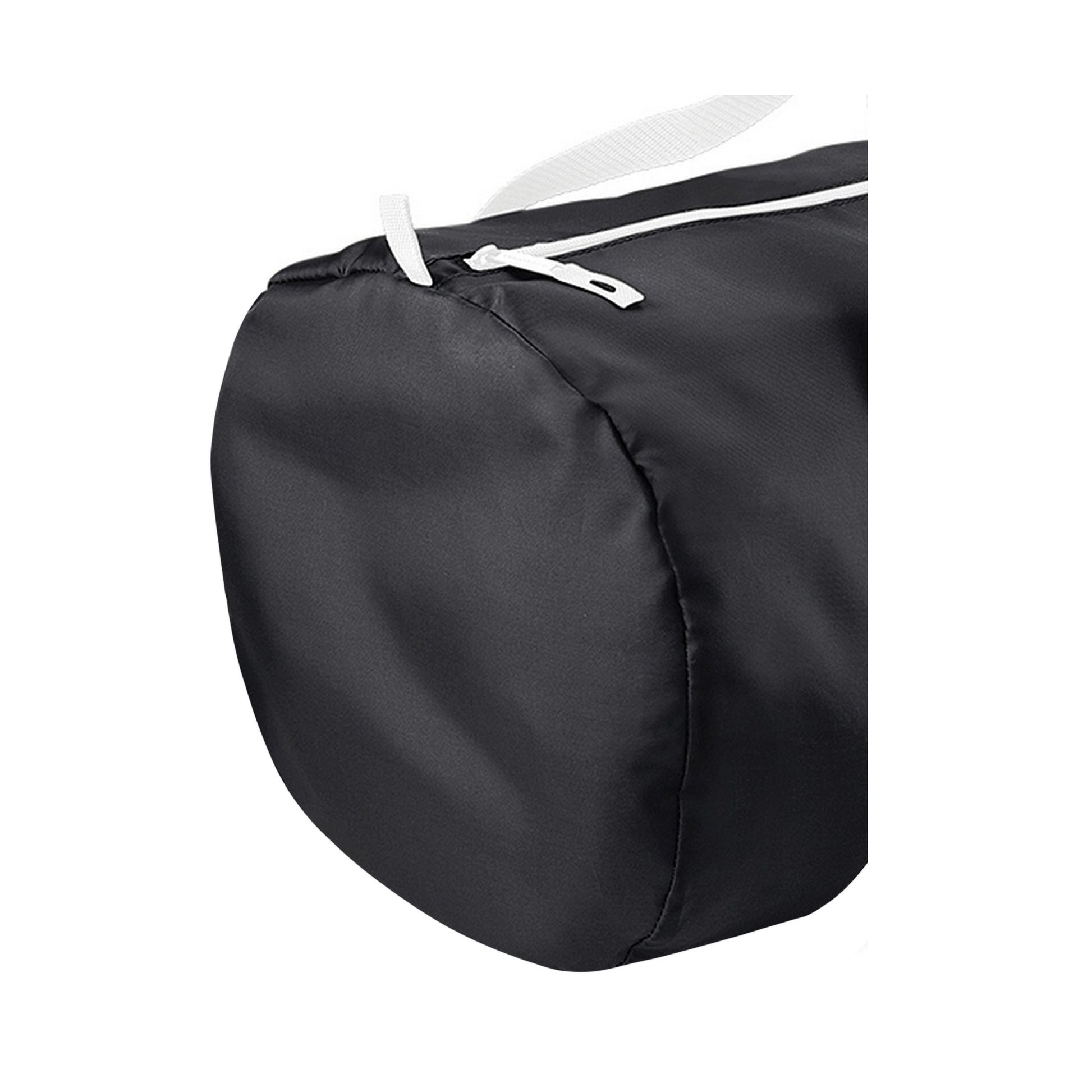 Black - White - Back - BagBase Packaway Barrel Bag - Duffle Water Resistant Travel Bag (32 Litres) (Pack of 2)