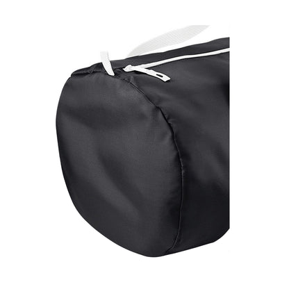 Black - White - Back - BagBase Packaway Barrel Bag - Duffle Water Resistant Travel Bag (32 Litres) (Pack of 2)