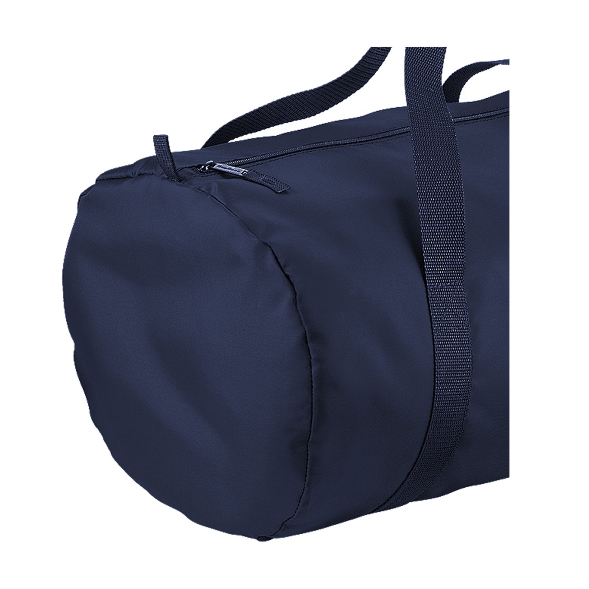 French Navy-French Navy - Back - BagBase Packaway Barrel Bag - Duffle Water Resistant Travel Bag (32 Litres) (Pack of 2)