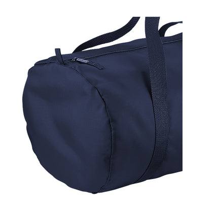 French Navy-French Navy - Back - BagBase Packaway Barrel Bag - Duffle Water Resistant Travel Bag (32 Litres) (Pack of 2)