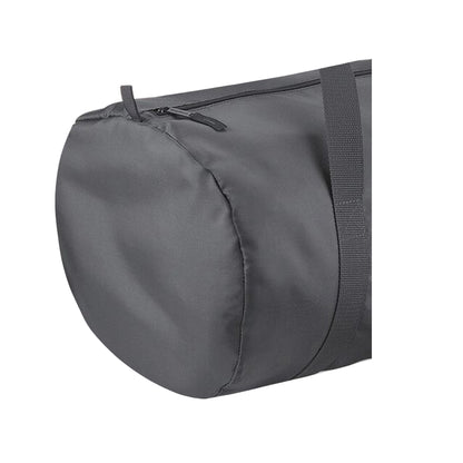 Graphite Grey- Graphite Grey - Back - BagBase Packaway Barrel Bag - Duffle Water Resistant Travel Bag (32 Litres) (Pack of 2)