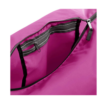 Fuchsia - Back - BagBase Packaway Barrel Bag - Duffle Water Resistant Travel Bag (32 Litres) (Pack of 2)