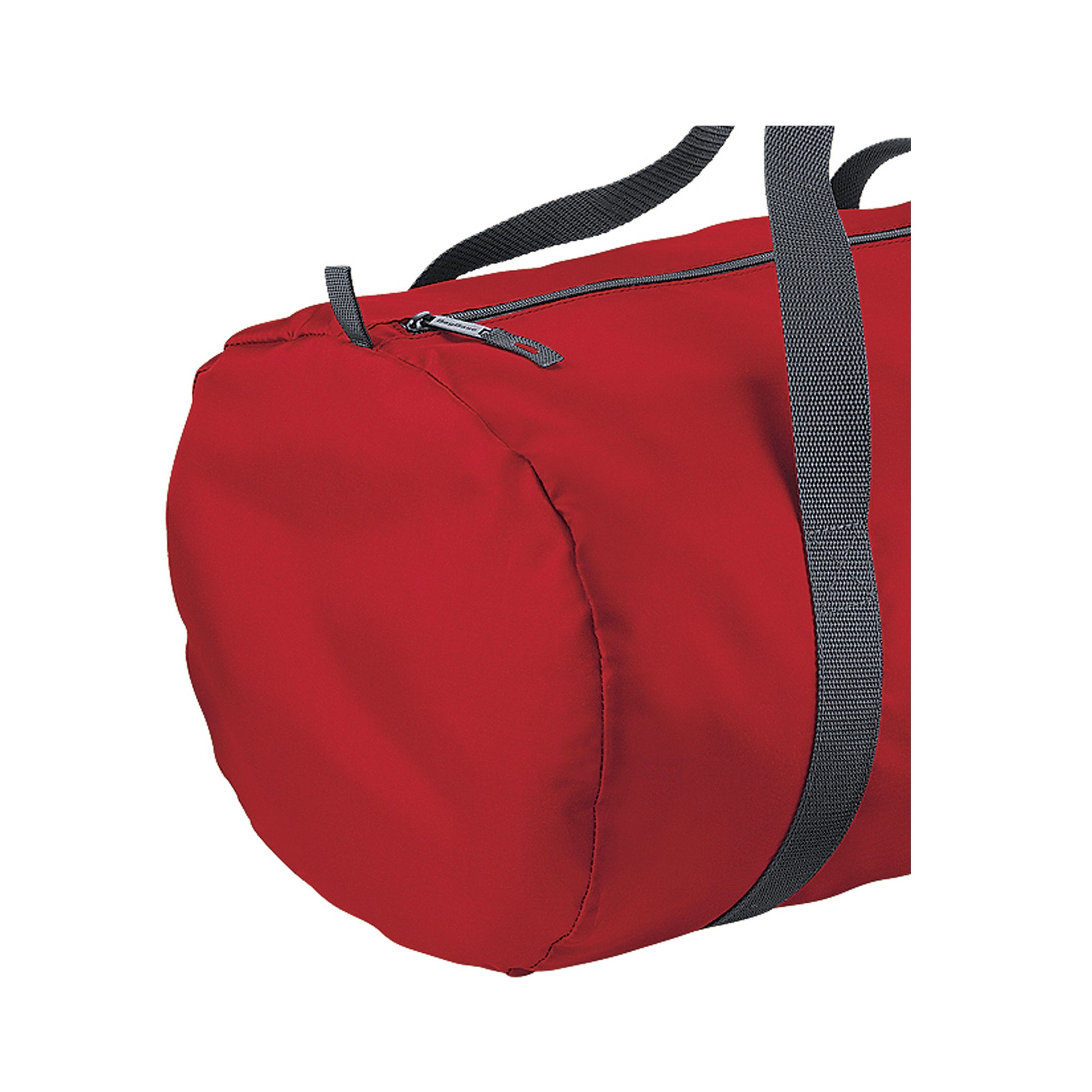 Classic red - Back - BagBase Packaway Barrel Bag - Duffle Water Resistant Travel Bag (32 Litres) (Pack of 2)