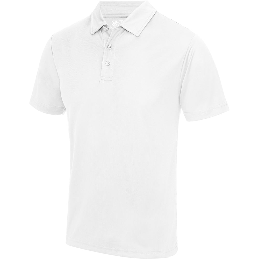 Arctic White - Front - AWDis Just Cool Mens Plain Sports Polo Shirt
