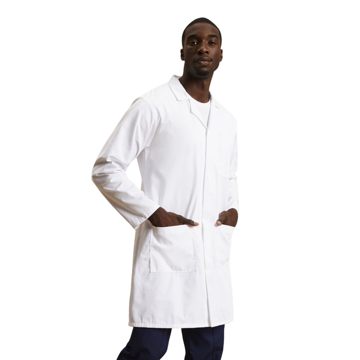 White - Side - Portwest Standard Workwear Lab Coat (Medical Health) (Pack Of 2)