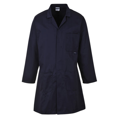 Navy - Front - Portwest Standard Workwear Lab Coat (Medical Health) (Pack Of 2)