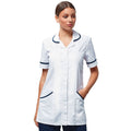 White- Navy - Back - Premier Ladies-Womens Vitality Medical-Healthcare Work Tunic (Pack of 2)
