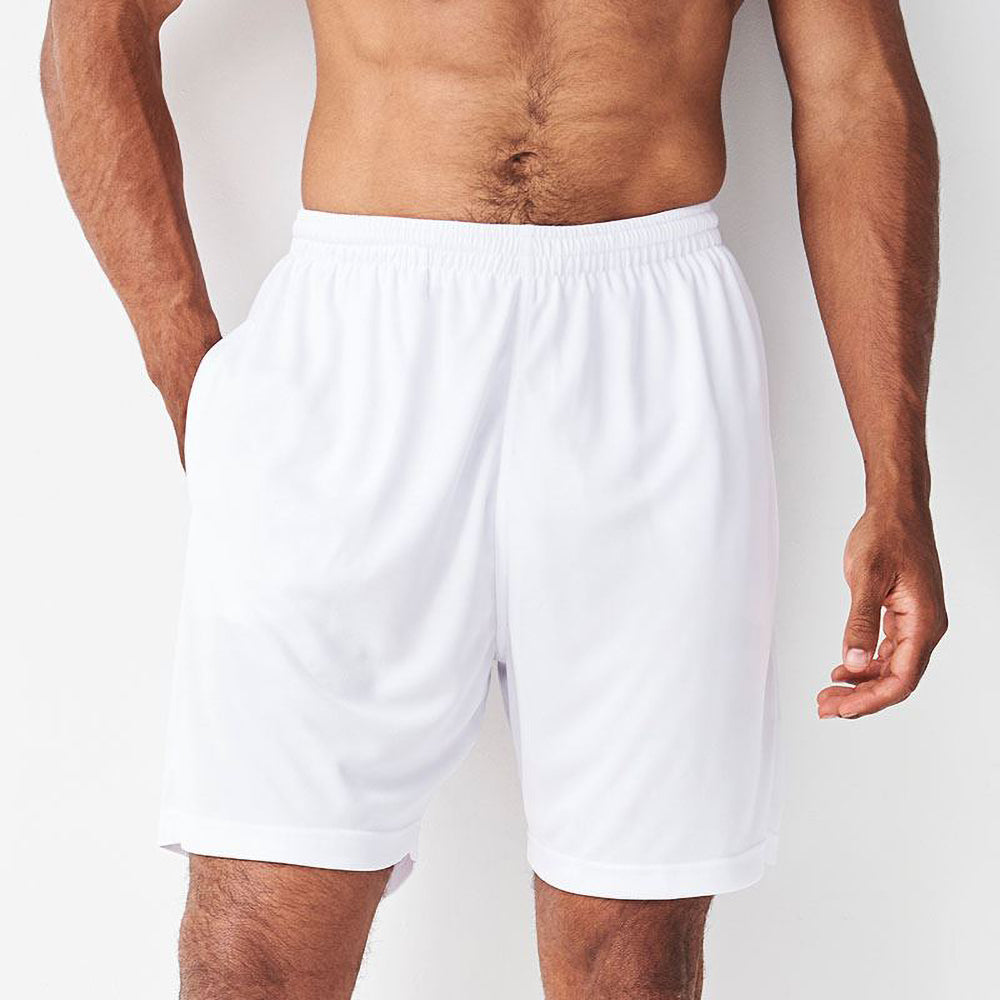 Arctic White - Side - Just Cool Mens Sports Shorts