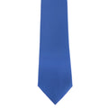 Mid blue - Front - Premier Mens Plain Satin Tie (Narrow Blade) (Pack of 2)