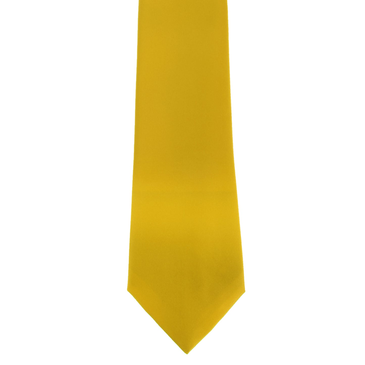 Lemon - Front - Premier Mens Plain Satin Tie (Narrow Blade) (Pack of 2)