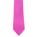 Hot Pink - Front - Premier Mens Plain Satin Tie (Narrow Blade) (Pack of 2)