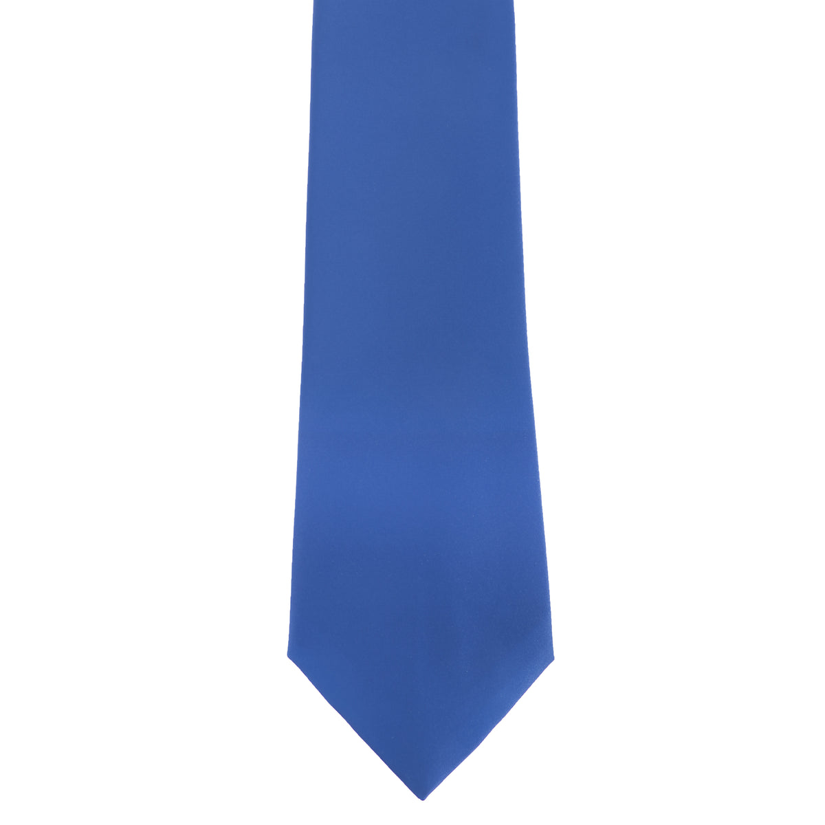 Mid blue - Front - Premier Mens Plain Satin Tie (Narrow Blade) (Pack of 2)