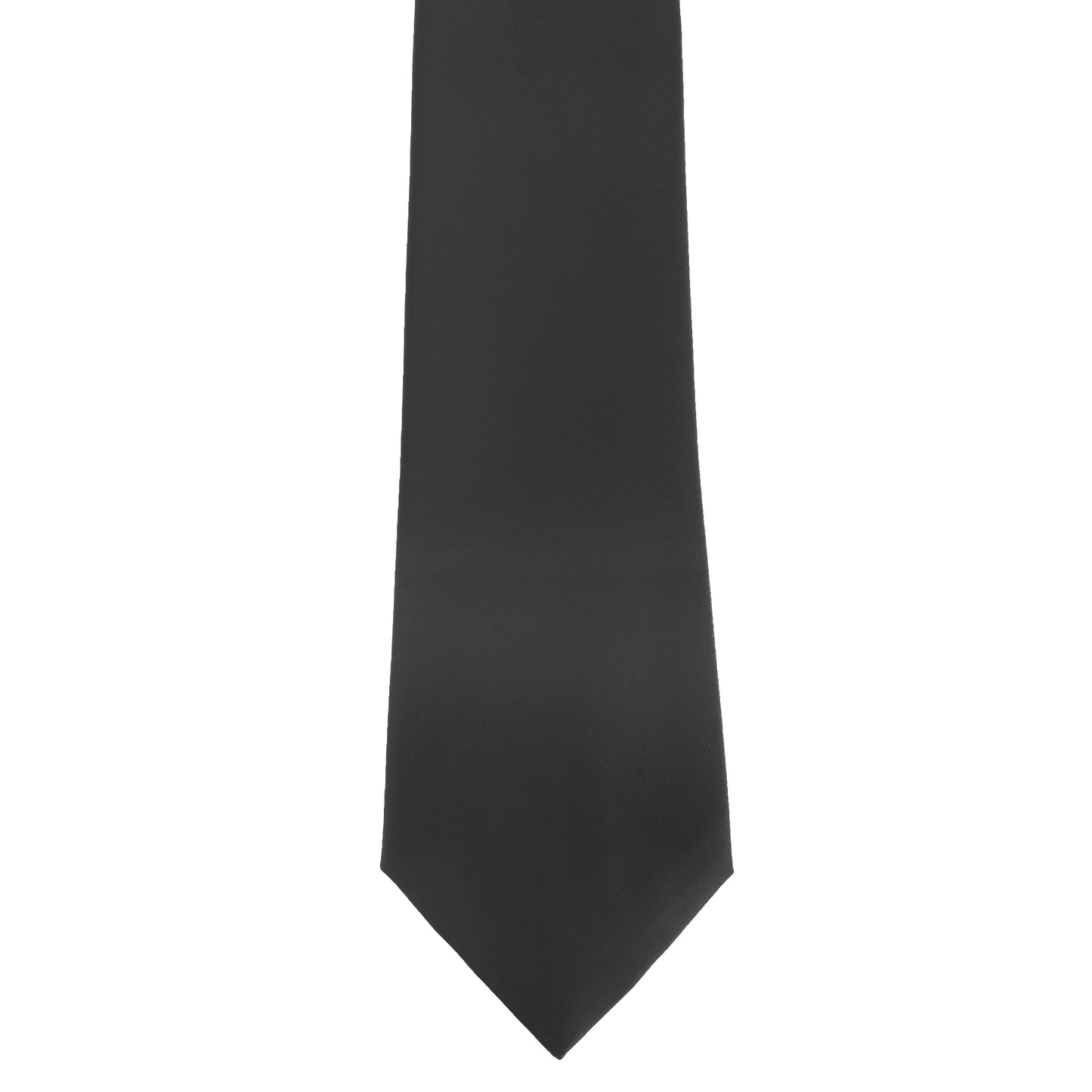 Dark Grey - Back - Premier Mens Plain Satin Tie (Narrow Blade) (Pack of 2)