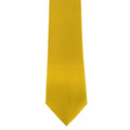 Lemon - Front - Premier Mens Plain Satin Tie (Narrow Blade) (Pack of 2)
