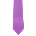 Lilac - Back - Premier Mens Plain Satin Tie (Narrow Blade) (Pack of 2)