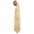 Khaki - Front - Premier Mens “Colours” Plain Fashion - Business Tie (Pack of 2)