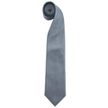 Mid Blue - Front - Premier Mens “Colours” Plain Fashion - Business Tie (Pack of 2)