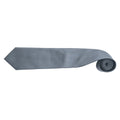 Grey - Back - Premier Mens “Colours” Plain Fashion - Business Tie (Pack of 2)