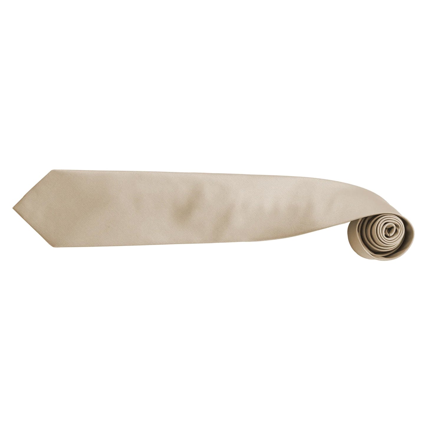 Khaki - Back - Premier Mens “Colours” Plain Fashion - Business Tie (Pack of 2)