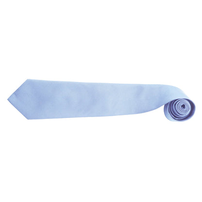 Mid Blue - Back - Premier Mens “Colours” Plain Fashion - Business Tie (Pack of 2)
