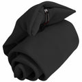 Black - Front - Premier Tie - Mens Plain Workwear Clip On Tie (Pack of 2)