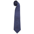 Navy - Front - Premier Mens Fashion ”Colours” Work Clip On Tie (Pack of 2)