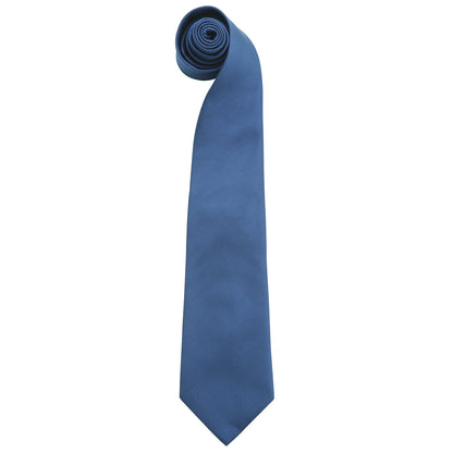 Royal - Front - Premier Mens Fashion ”Colours” Work Clip On Tie (Pack of 2)